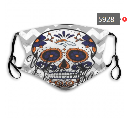 2020 NFL Denver Broncos Dust mask with filter->nfl dust mask->Sports Accessory